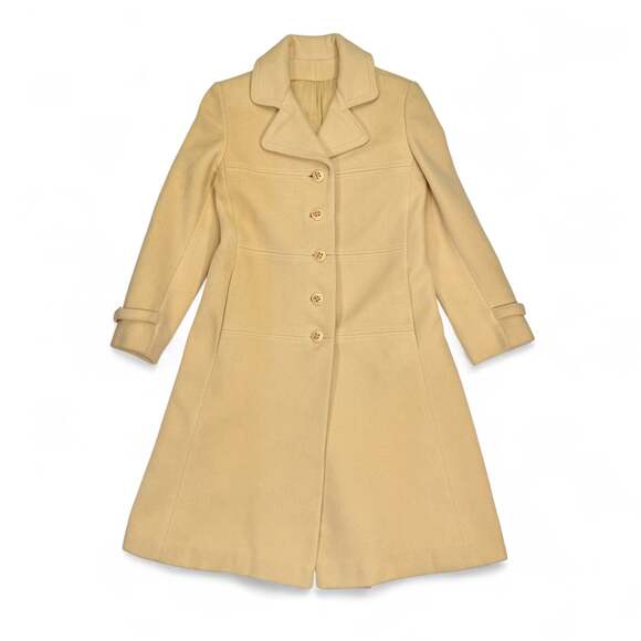 Vintage Carly Fashions 100% Cashmere Camel Coat Women’s Small Long Overcoat - Picture 1 of 10